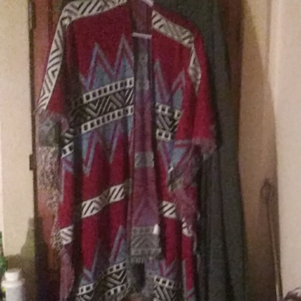 Sweater open shrug/poncho